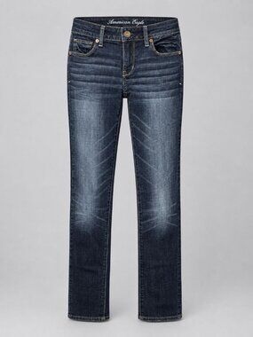 American Eagle Womens Size 4 Jeans Skinny Dark Wash Stretch Blue Denim